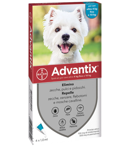 Bayer - Advantix - Da 4 a 10 kg - 6 pipette